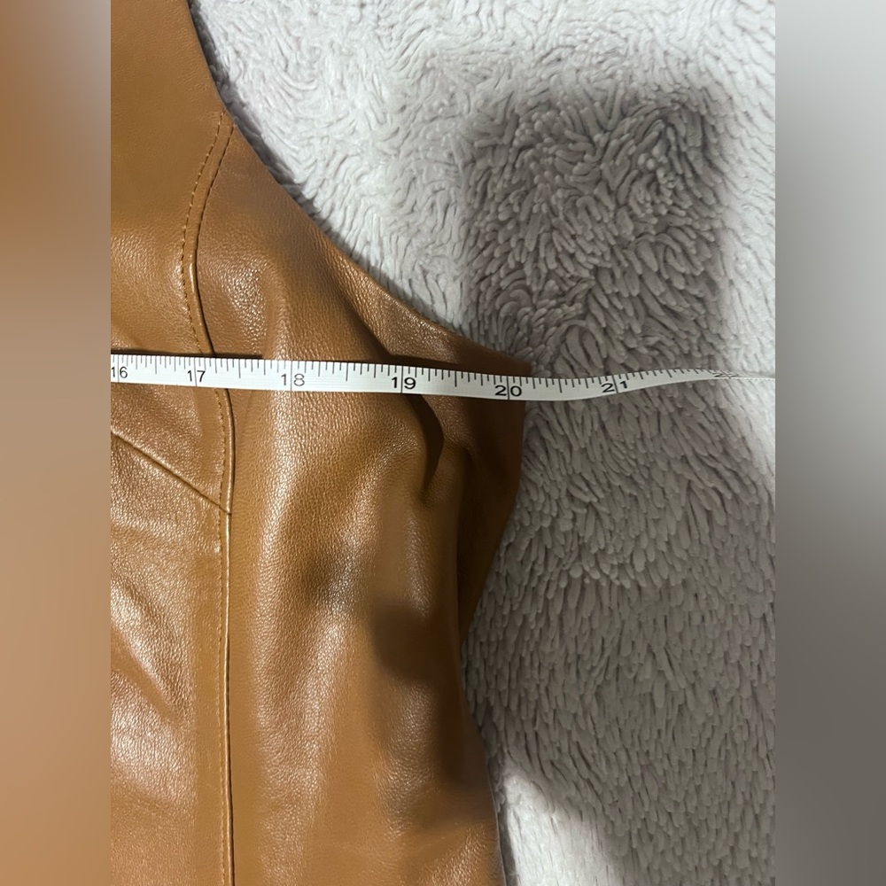 Lauren Ralph Lauren Brown Leather Shift Dress - Picture 8 of 10